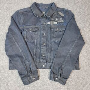 Harley-Davidson Women Size 2XL Black Label Slim Fit Denim Motocycle Biker Jacket